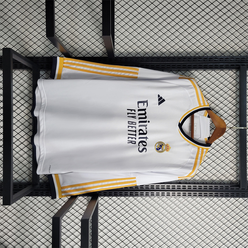 Real Madrid Soccer Jersey Home Long Sleeve Custom Shirt 2023/24 in White