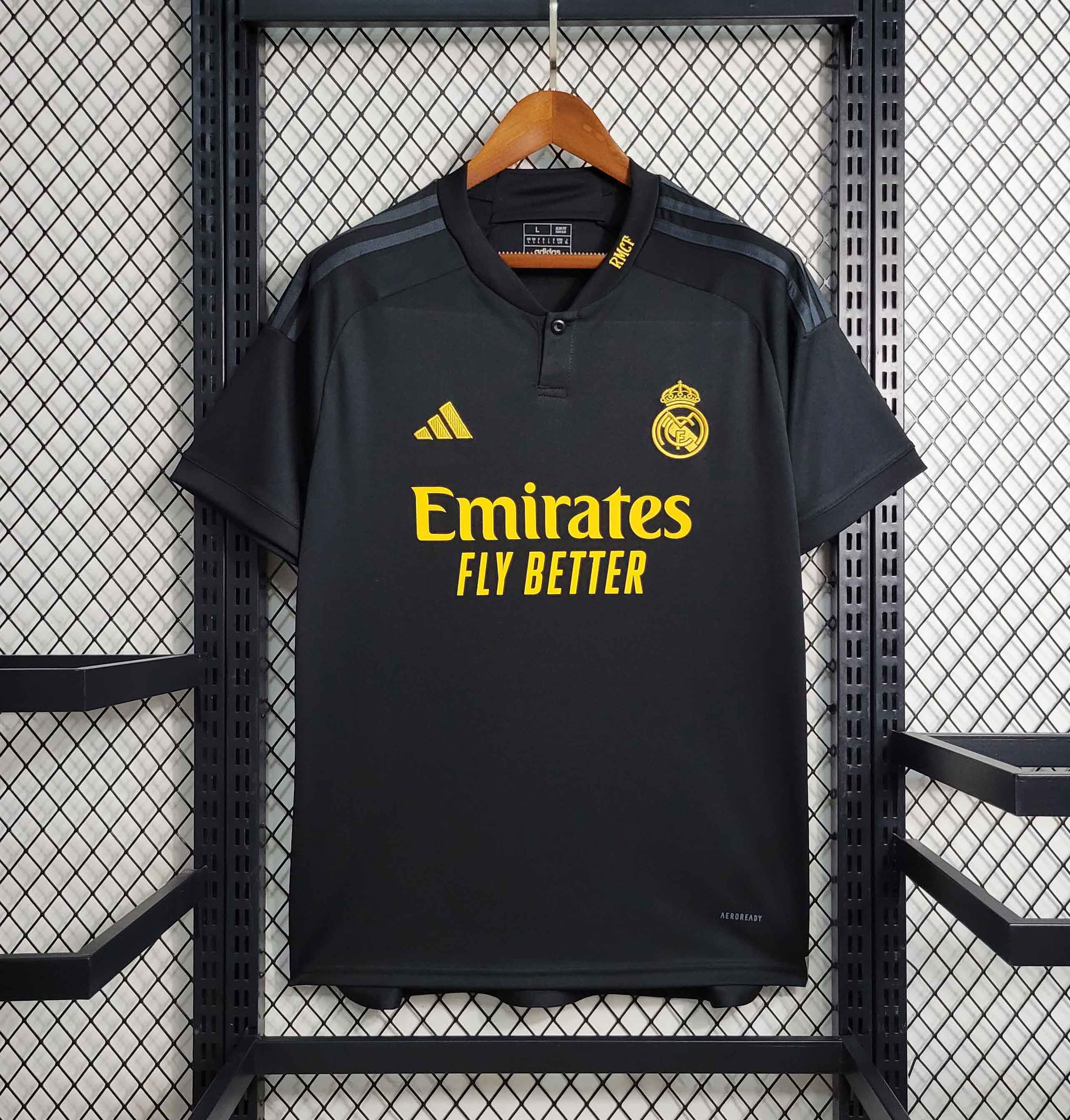 Real Madrid Soccer Jersey Third Away Custom Shirt 2023/24 in Black