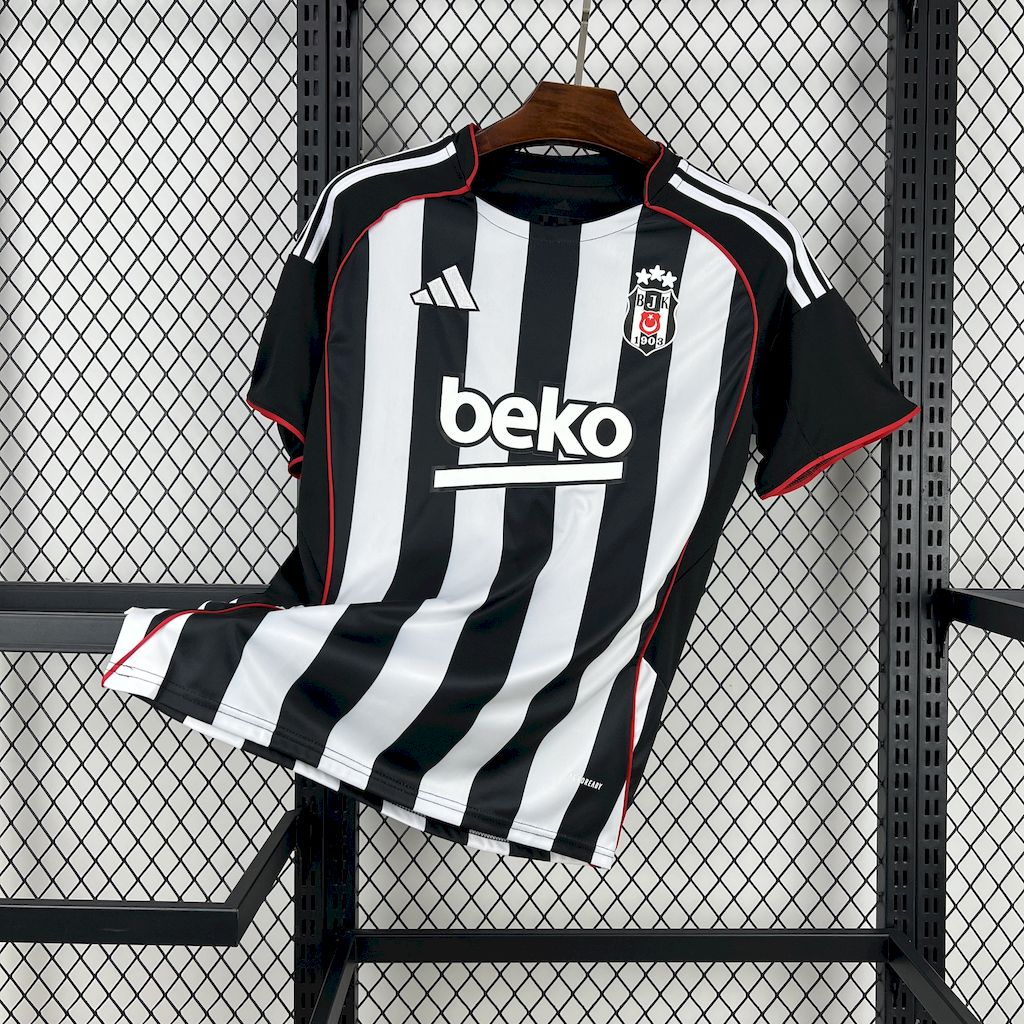 Beşiktaş Away Football Jersey Custom Shirt 2025/26 in White & Black