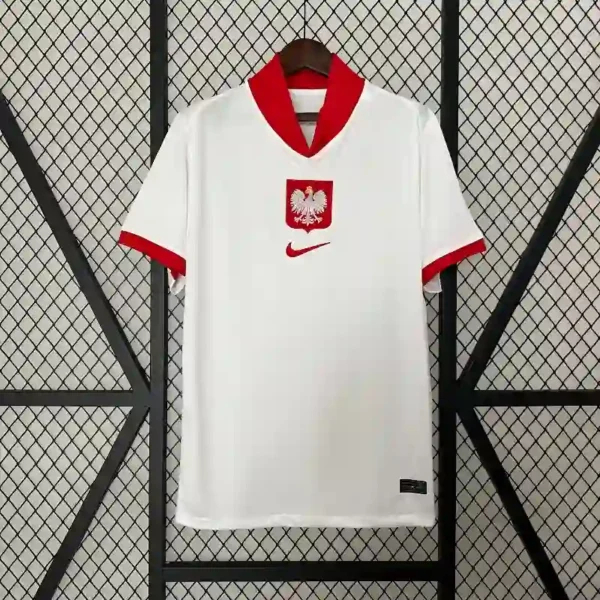 Poland Soccer Jersey Home Custom Shirt 2024 in White