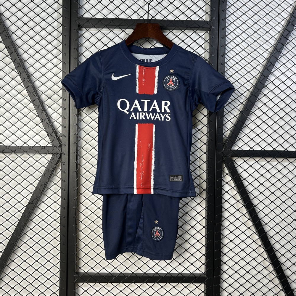 PSG Soccer Jersey Home x Champions of Europe Kids Kit Jersey+Shorts 2024/25