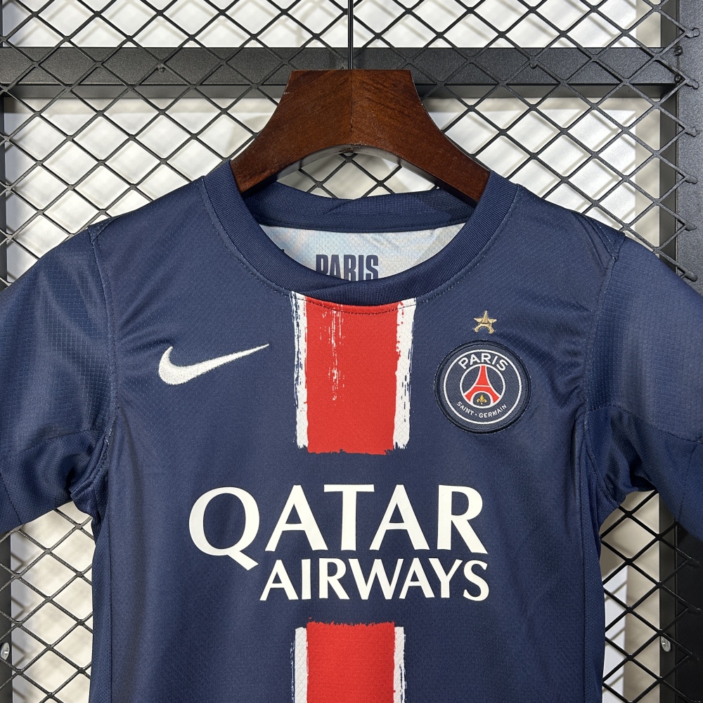 PSG Soccer Jersey Home x Champions of Europe Kids Kit Jersey+Shorts 2024/25