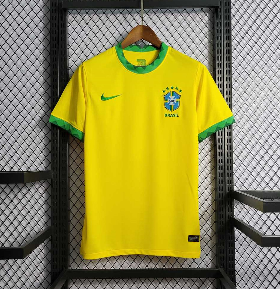 Brazil Retro Jersey Custom Home Soccer Jersey 2021 in Yellow