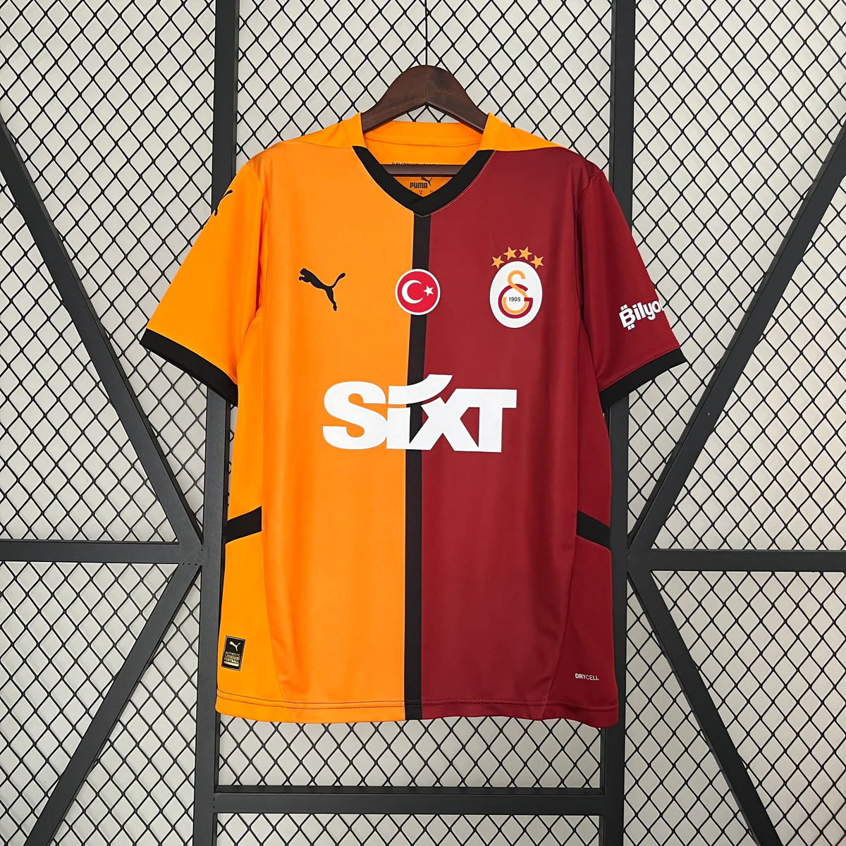 Galatasaray Home Football Jersey Custom Shirt 2024/25 in Yellow & Red