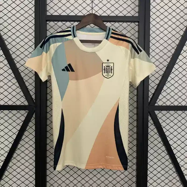Spain Soccer Jersey Away Women's Custom Shirt 2025 in Yellow