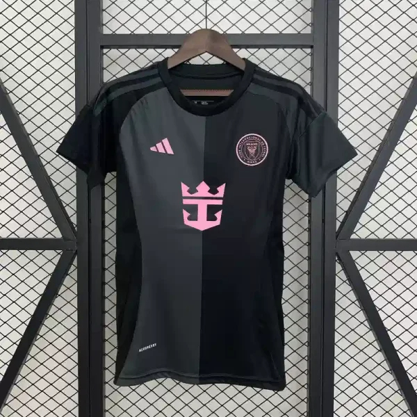 Inter Miami Soccer Jersey Women's Away Custom Shirt 2025 in Black