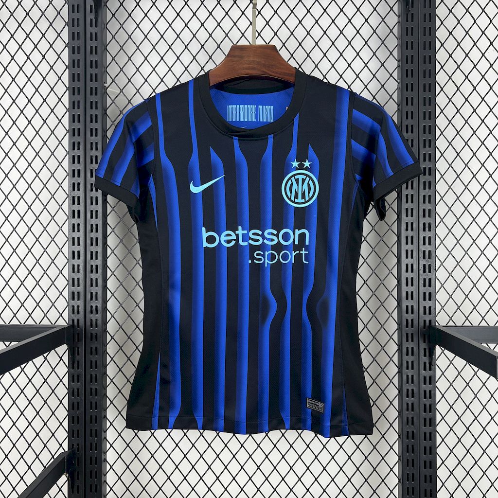 Inter Milan Soccer Jersey Home Women's Custom Shirt 2025/26 in Blue&Black