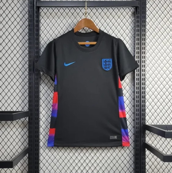 England Soccer Jersey Away Women's Custom Shirt 2025 in Black