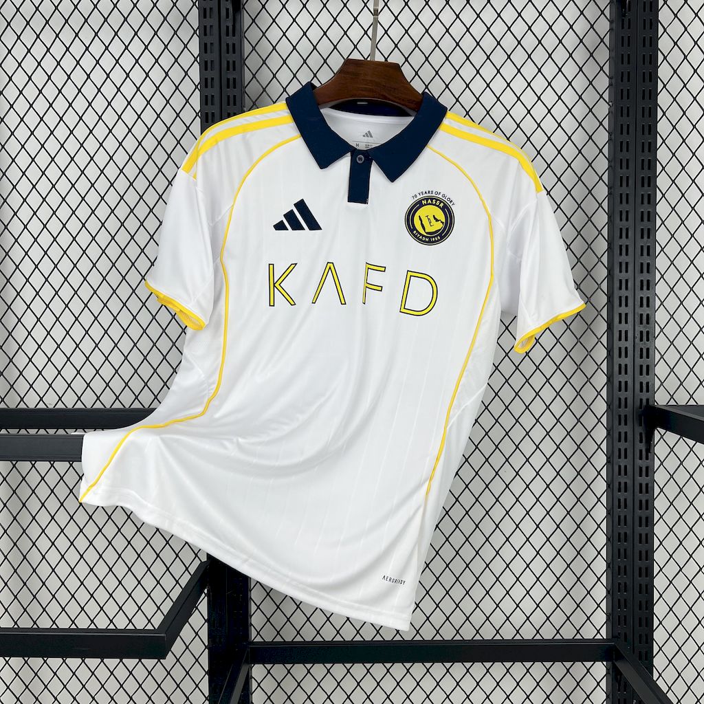 Al Nassr Soccer Jersey Third Away Custom Shirt 2025/26 in White
