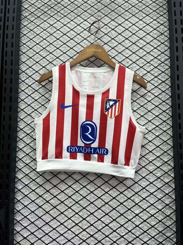 Atletico Madrid Soccer Jersey Home Women's Vest 2025/26 in Red&White