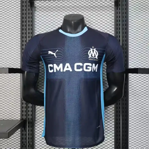 Marseille Authentic Soccer Jersey Away Shirt 2025/26 in Navy