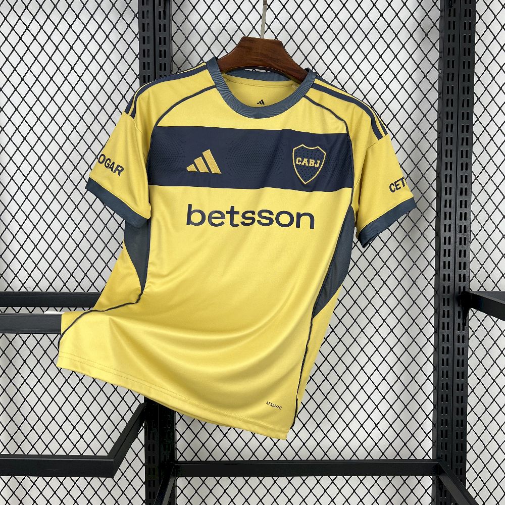 Boca Juniors Soccer Jersey Away Custom Shirt 2025/26 in Gold