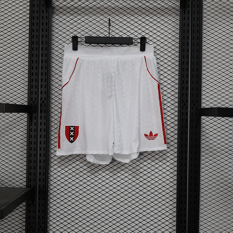 AJAX Authentic 125th Anniversary Shorts 2025/26 in White