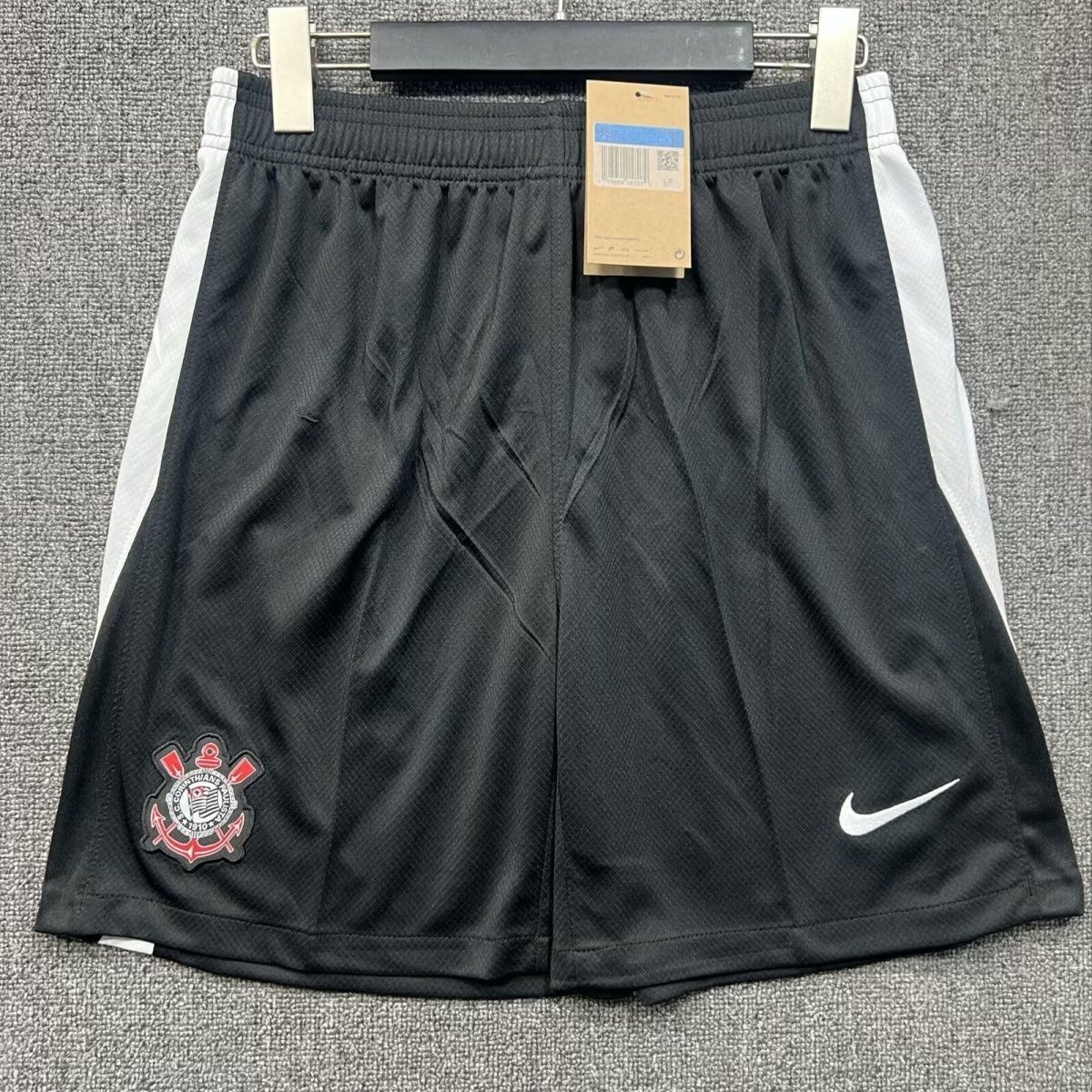 Corinthians Soccer Jersey Home Custom Shorts 2025 in Black&White