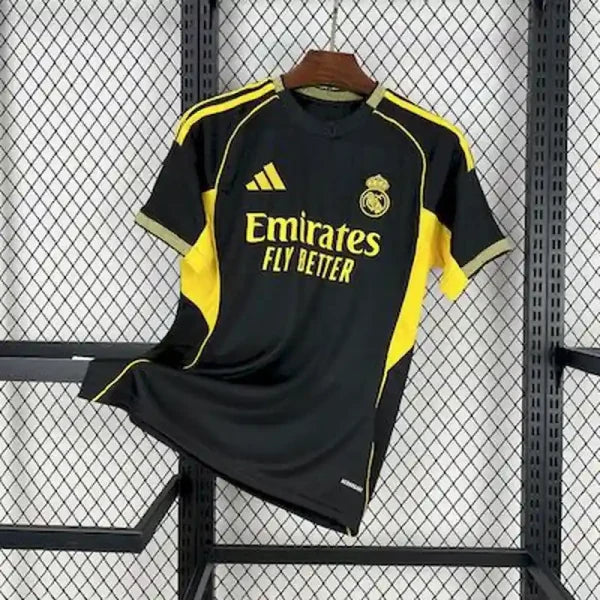 Real Madrid Soccer Jersey Black &Amp; Golden Training Custom Shirt 2025/26 in Black&Golden