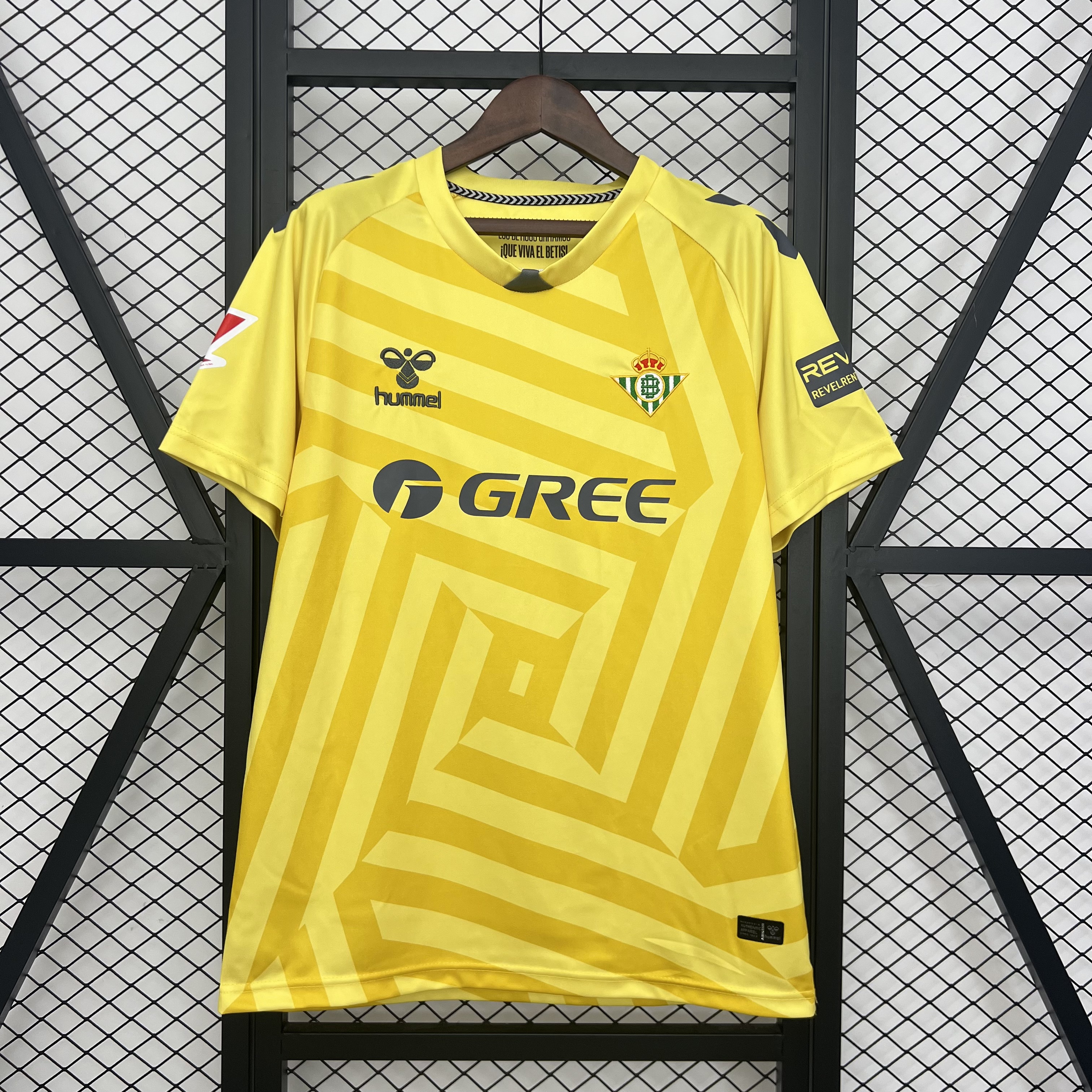 Real Betis Yellow Goalkeeper Custom Soccer Jersey 2025/26 in Model Year: 2025/26 Country and League: Spain-La Liga