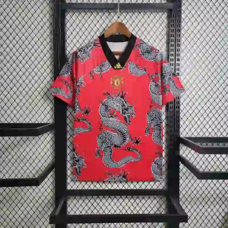 Manchester United Retro Spring Festival China Dragon Special Edition Football Jersey Shirt 2019/20 in Red