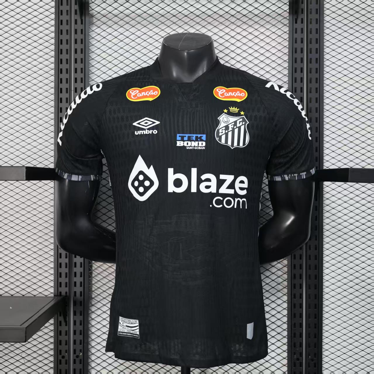Santos FC Authentic Soccer Jersey Special Edition Shirt 2025 - All Sponsors in White&Black