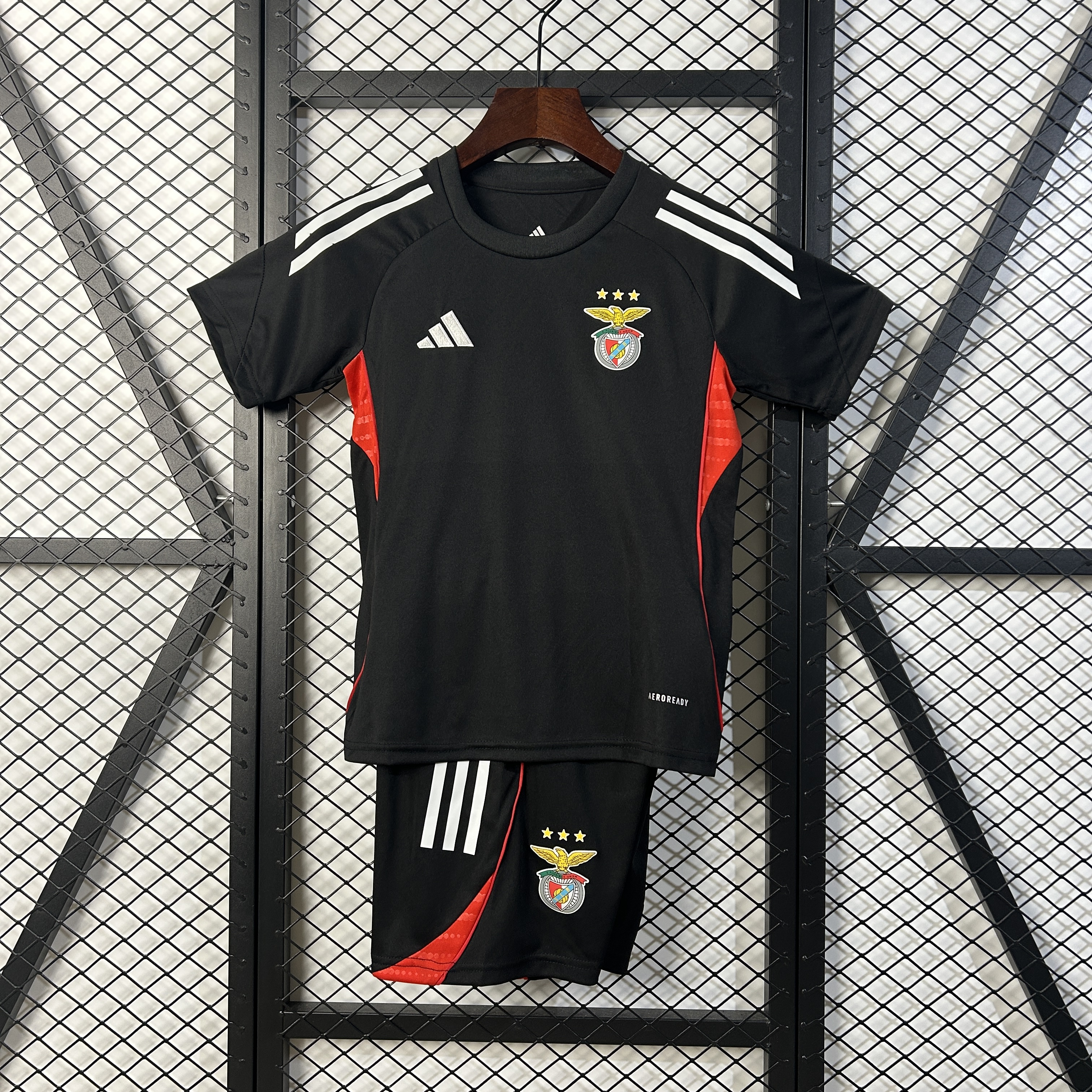 BENFICA Soccer Jersey Training Kids Jersey & Shorts Kit 2025/26 in Black
