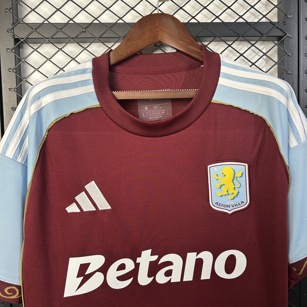 Aston Villa Football Jersey Home Custom Shirt 2025/26