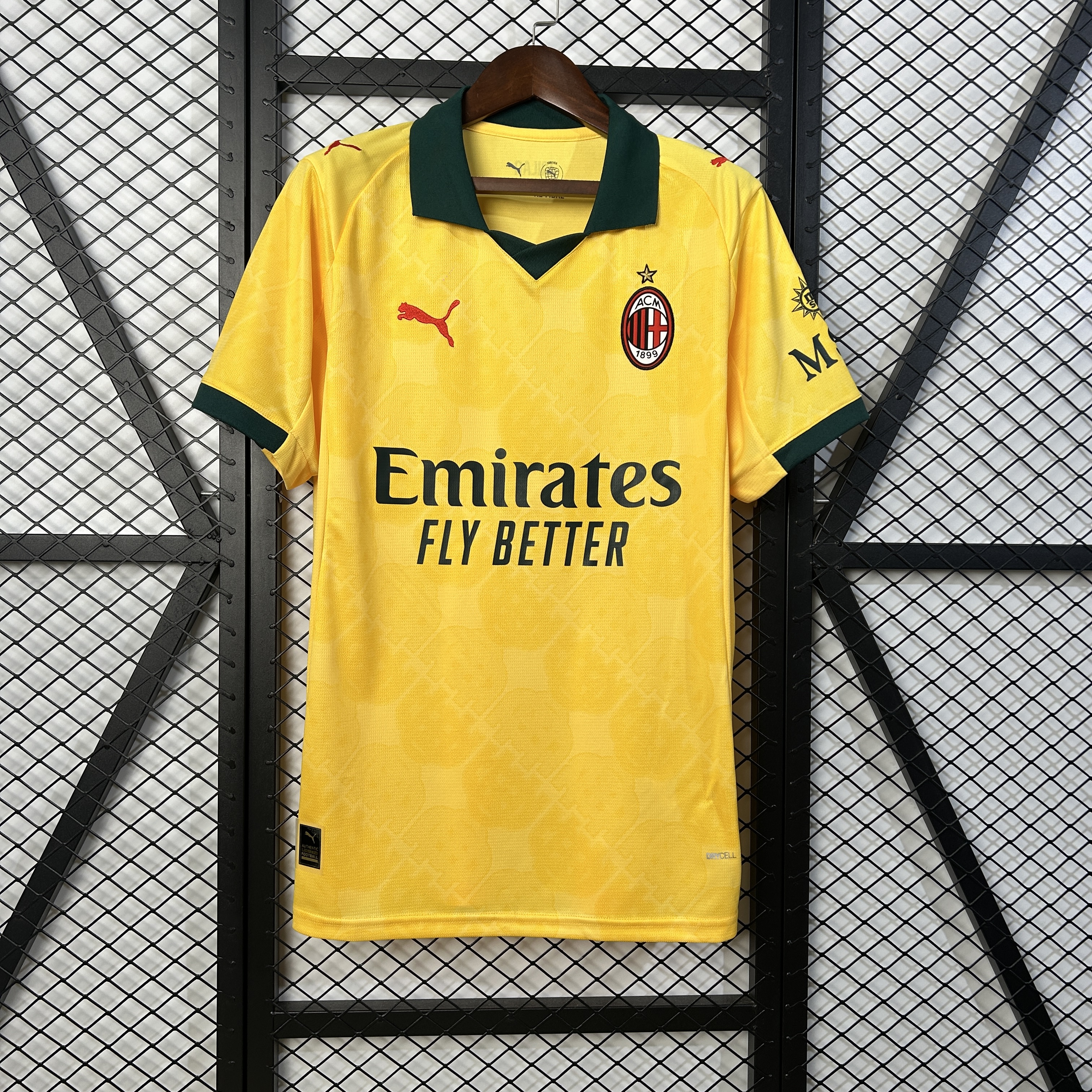 AC Milan Soccer Jersey Third Away Custom Shirt 2025/26 in Yellow