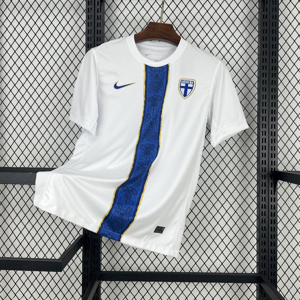 Finland Soccer Jersey Home Custom Shirt 2025 in White
