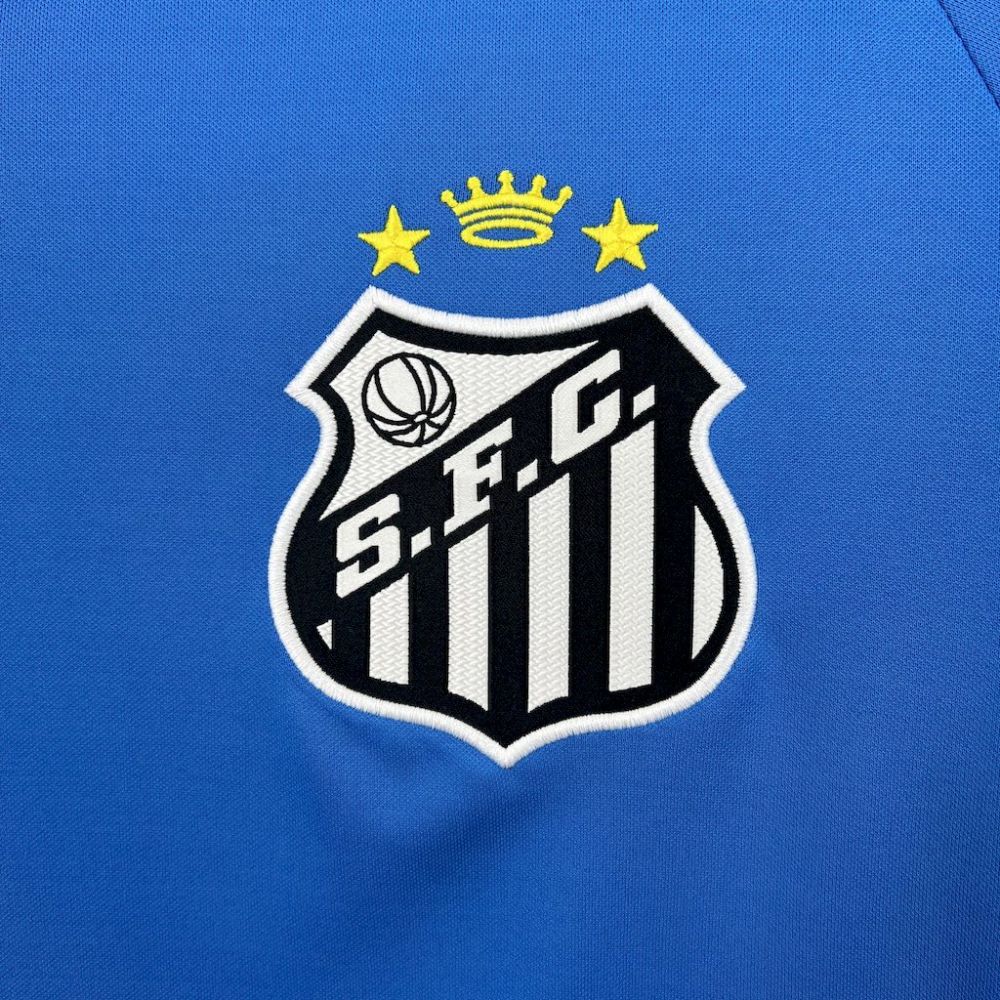 Santos FC Soccer Jersey Blue Goalkeeper Custom Shirt 2025