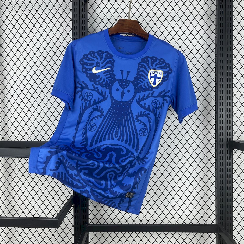Finland Soccer Jersey Away Custom Shirt 2025 in Blue
