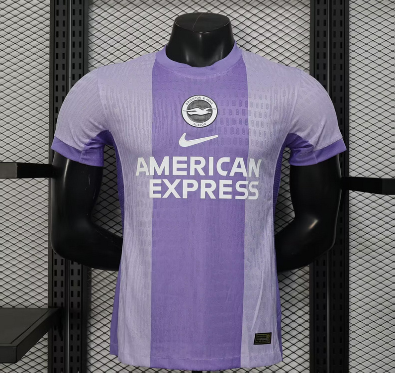Brighton &Amp; Hove Albion Authentic Football Jersey Away Shirt 2025/26 in Purple