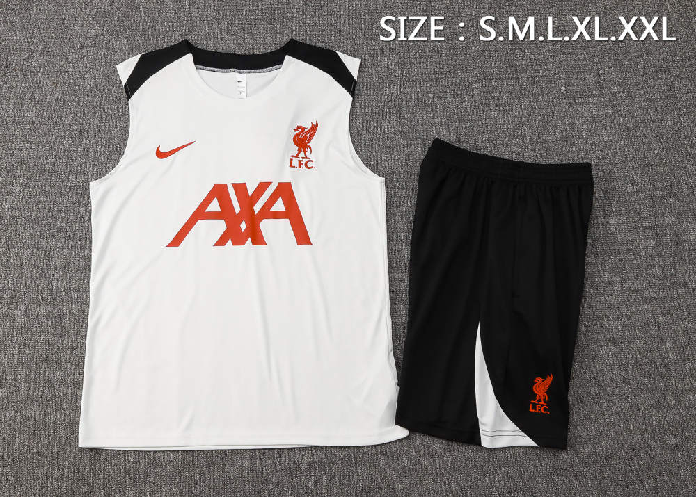 Liverpool Sleeveless Training Kit White 2025/26