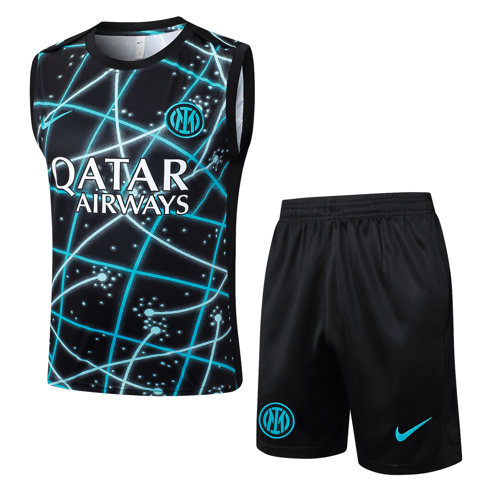 Inter Milan Sleeveless Training Kit Black&Amp;green 2025/26 in Black&Green