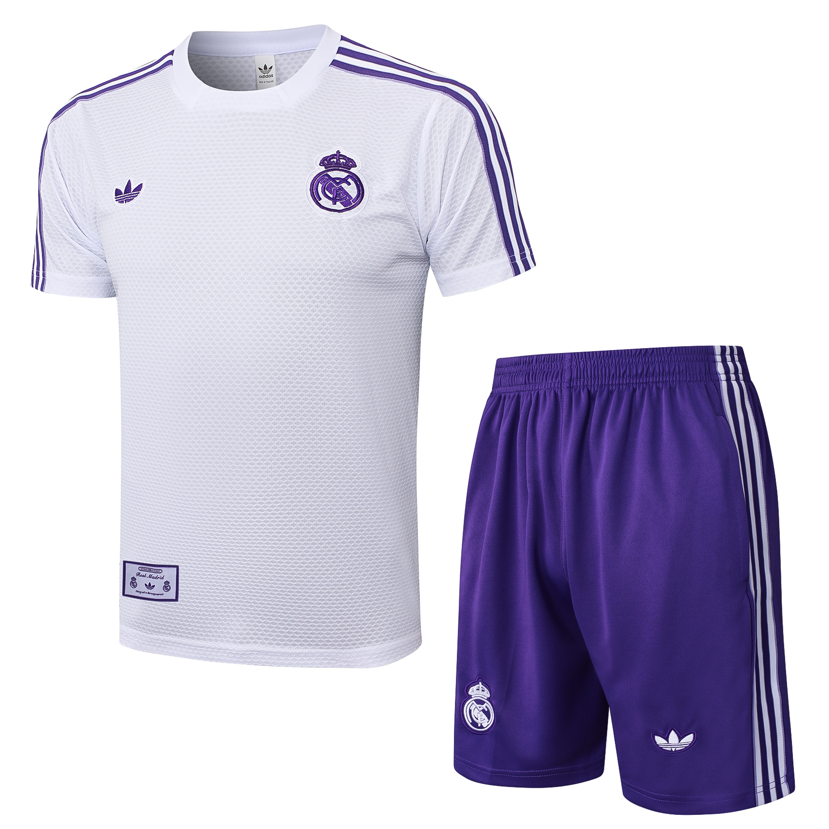 Real Madrid OG Training Jersey Kit White&Amp;purple 2025/26 in White&Purple