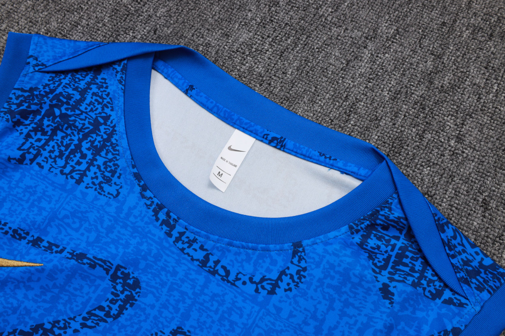France Sleeveless Training Kit Blue 2025
