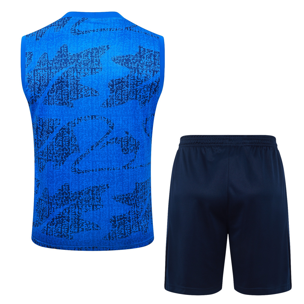 France Sleeveless Training Kit Blue 2025