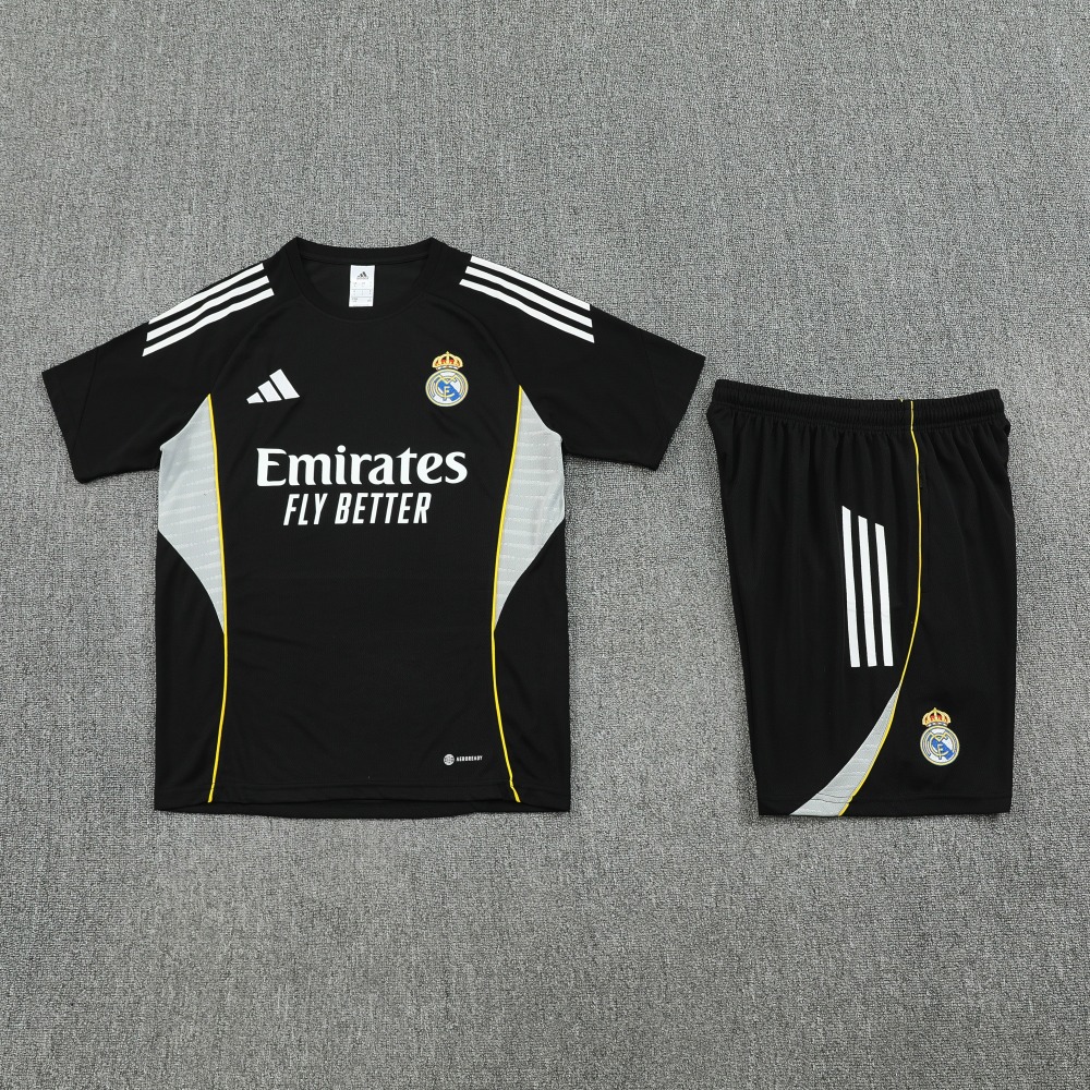 Real Madrid Training Jersey Kit Black 2025/26