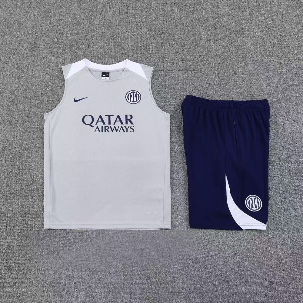 Inter Milan Sleeveless Training Kit Gray 2025/26
