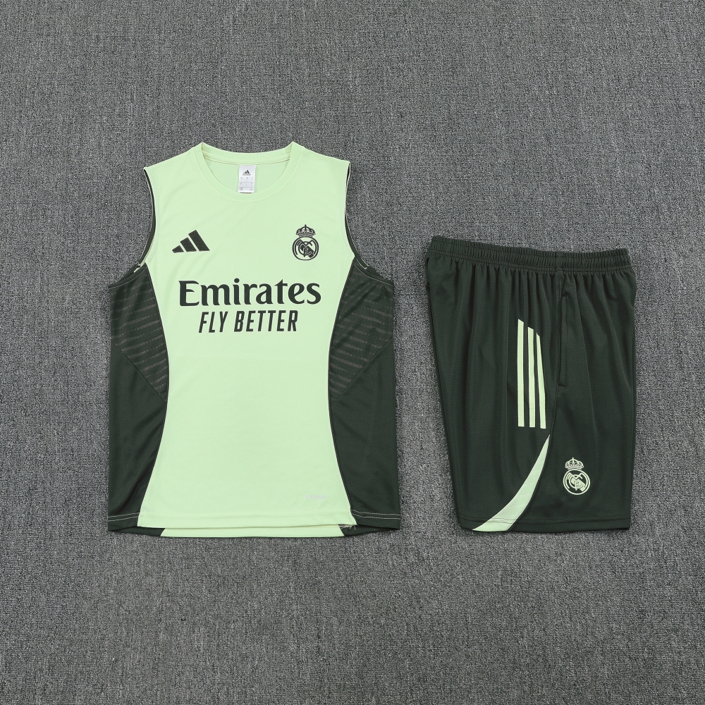 Real Madrid Sleeveless Training Kit Green 2025/26