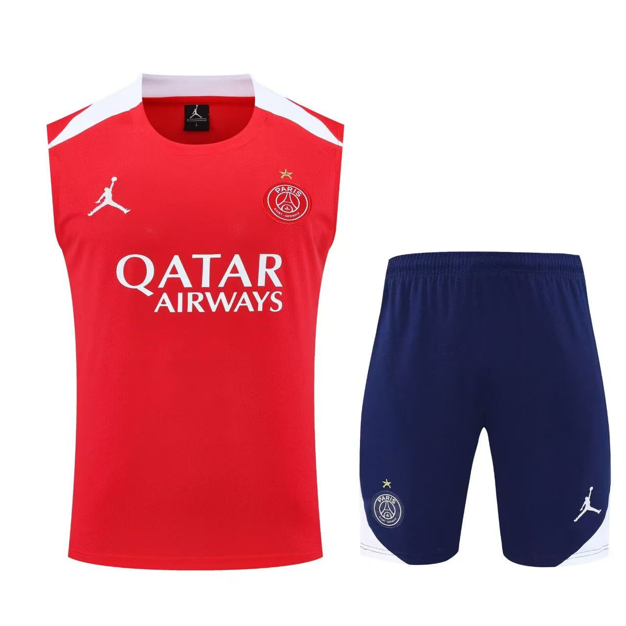 PSG Sleeveless Training Kit Red 2025/26 - with Star