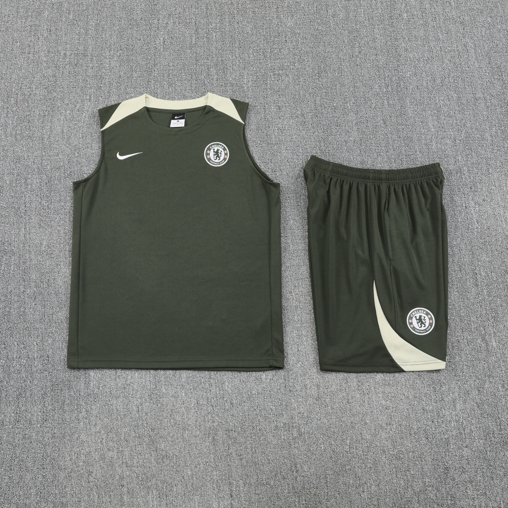 Chelsea Sleeveless Training Kit Green 2025/26
