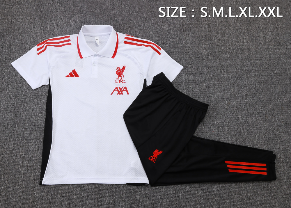 Liverpool Training Kit (Polo+Pants) White 2025/26