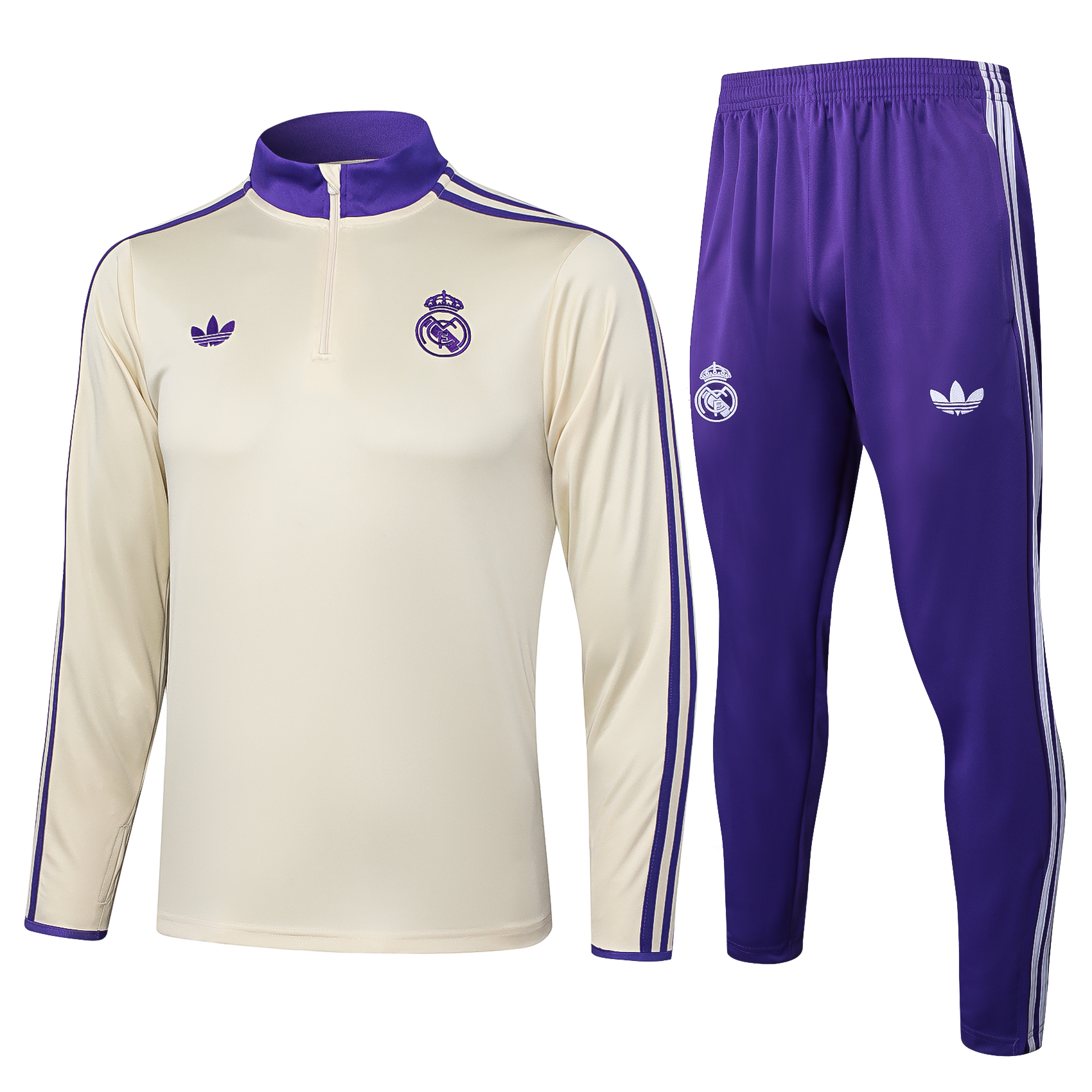 Real Madrid Training Kit Sweatshirt & Pants Set Apricot 2025/26