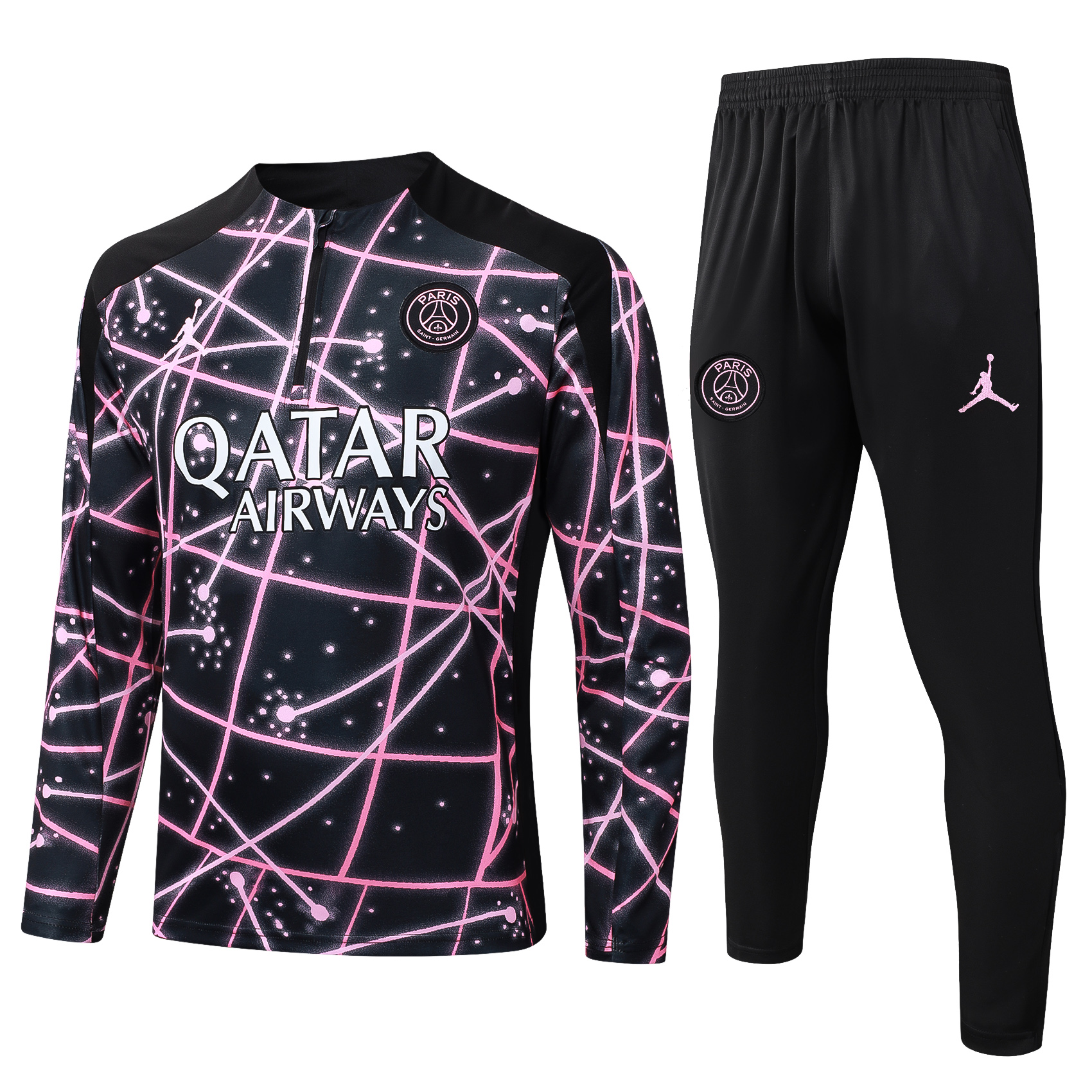 PSG Training Kit Sweatshirt & Pants Set Black 2025/26