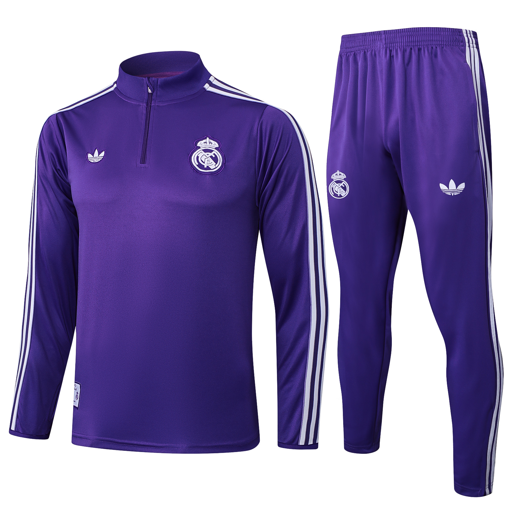 Real Madrid Training Kit Sweatshirt & Pants Set Purple 2025/26