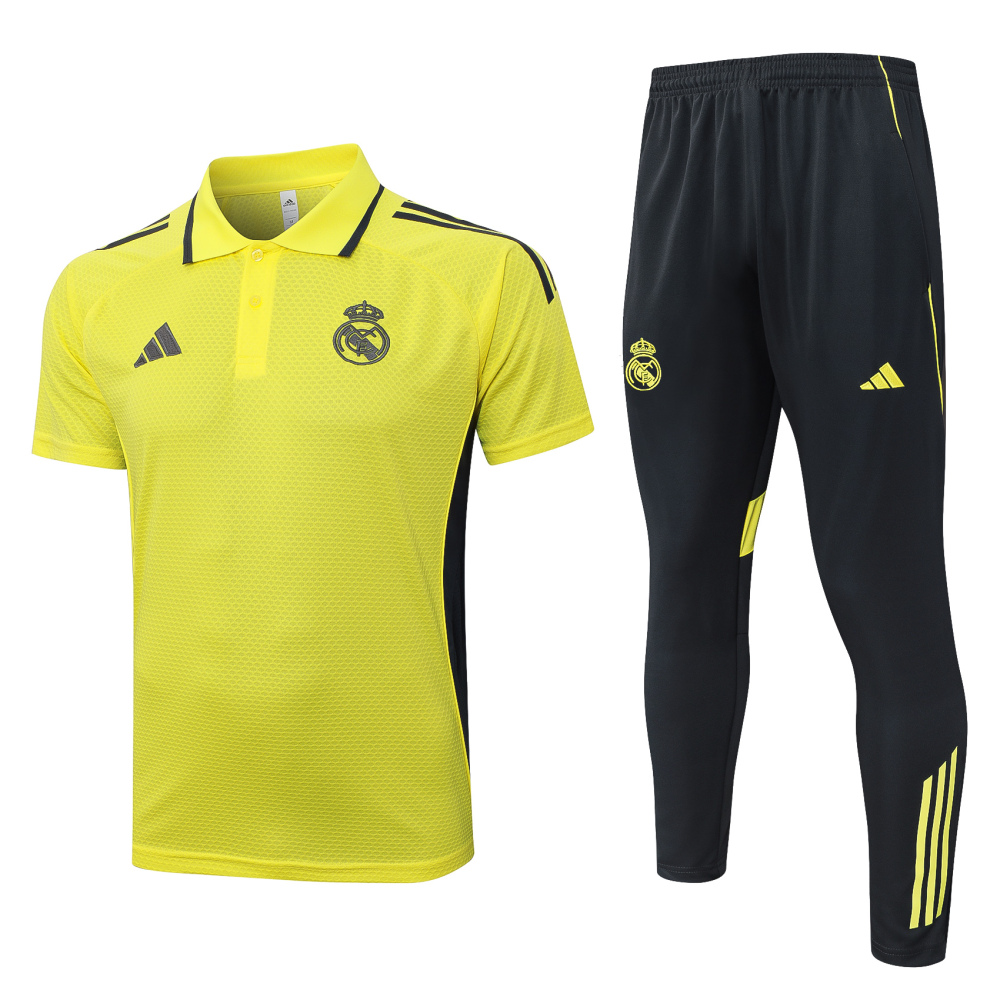 Real Madrid Training Kit (Polo+Pants) Yellow 2025/26