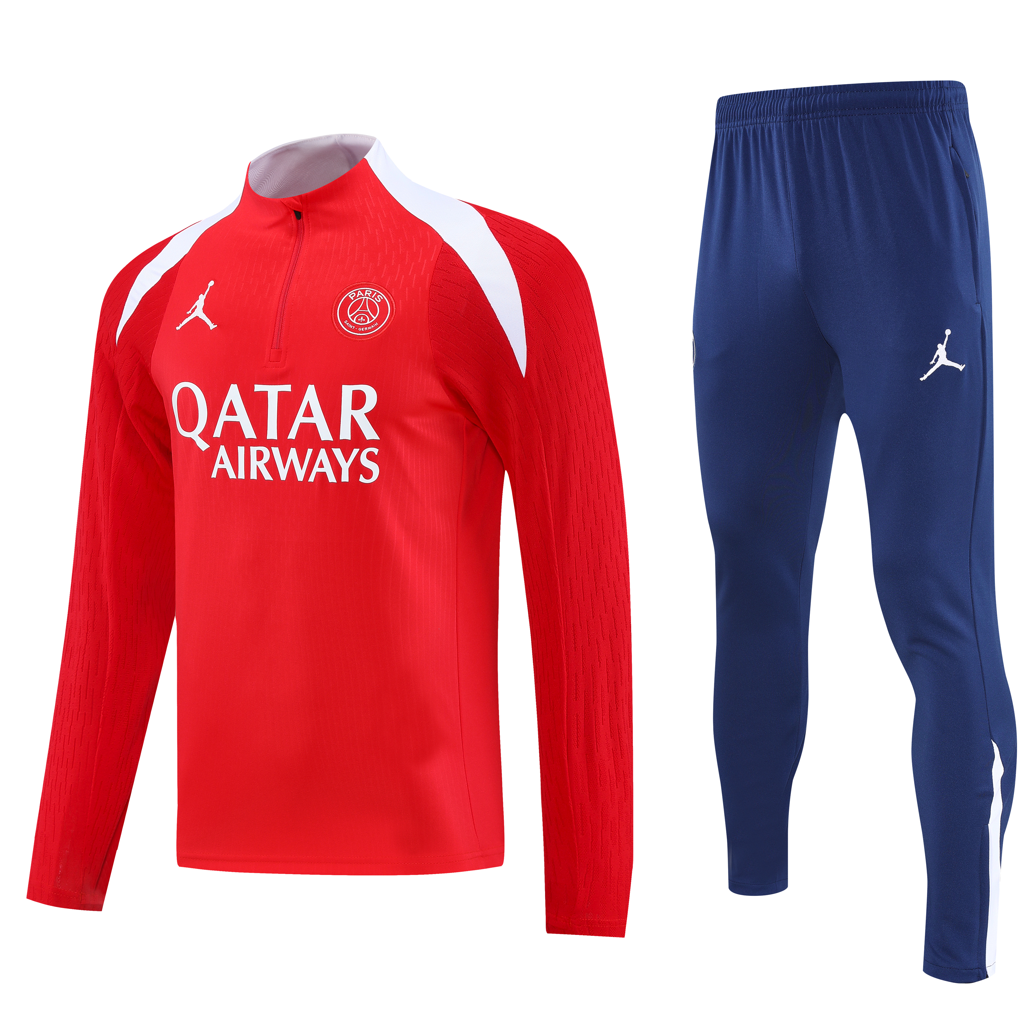 PSG Authentic Training Kit Sweatshirt & Pants Set Red 2025/26 - Player Version