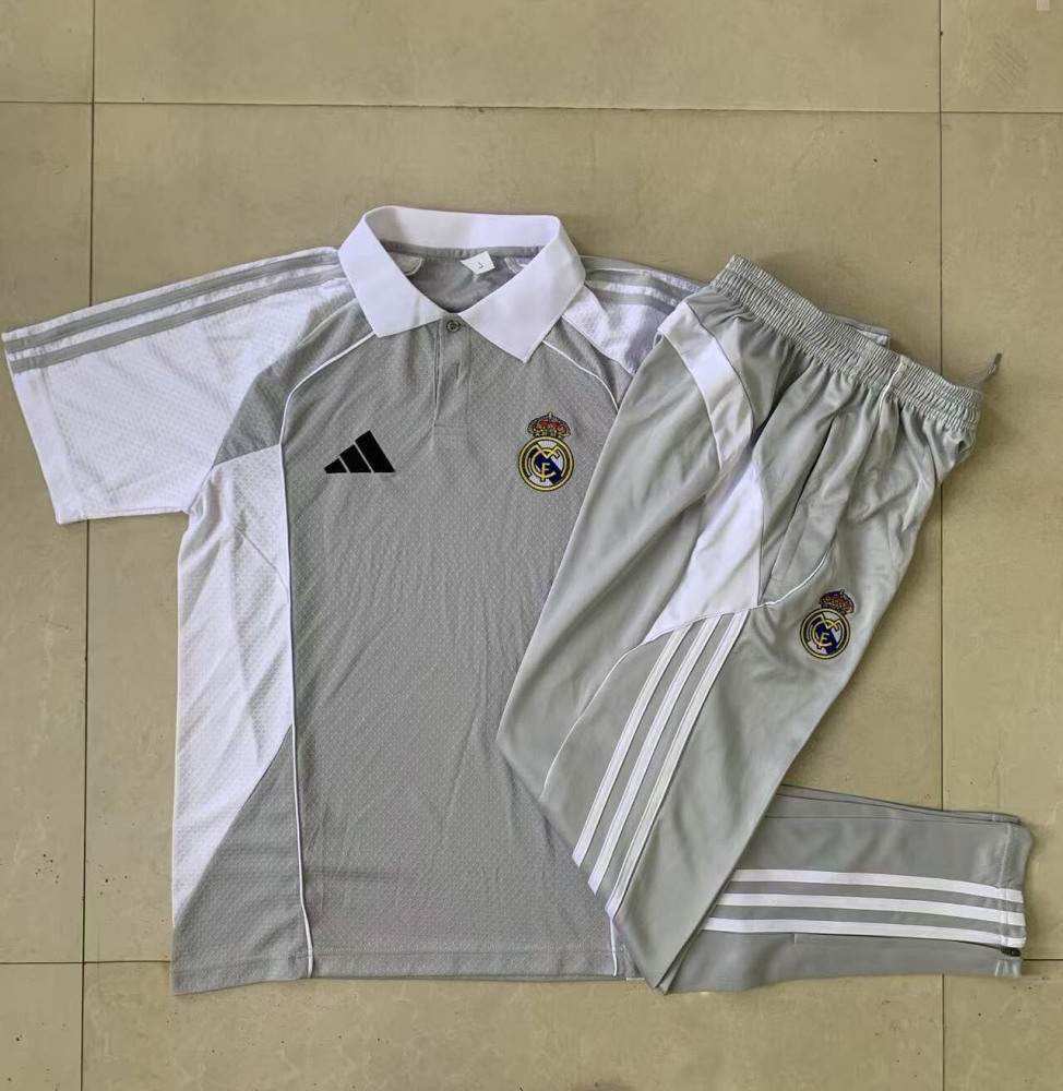 Real Madrid Training Kit (Polo+Pants) Offwhite 2025/26