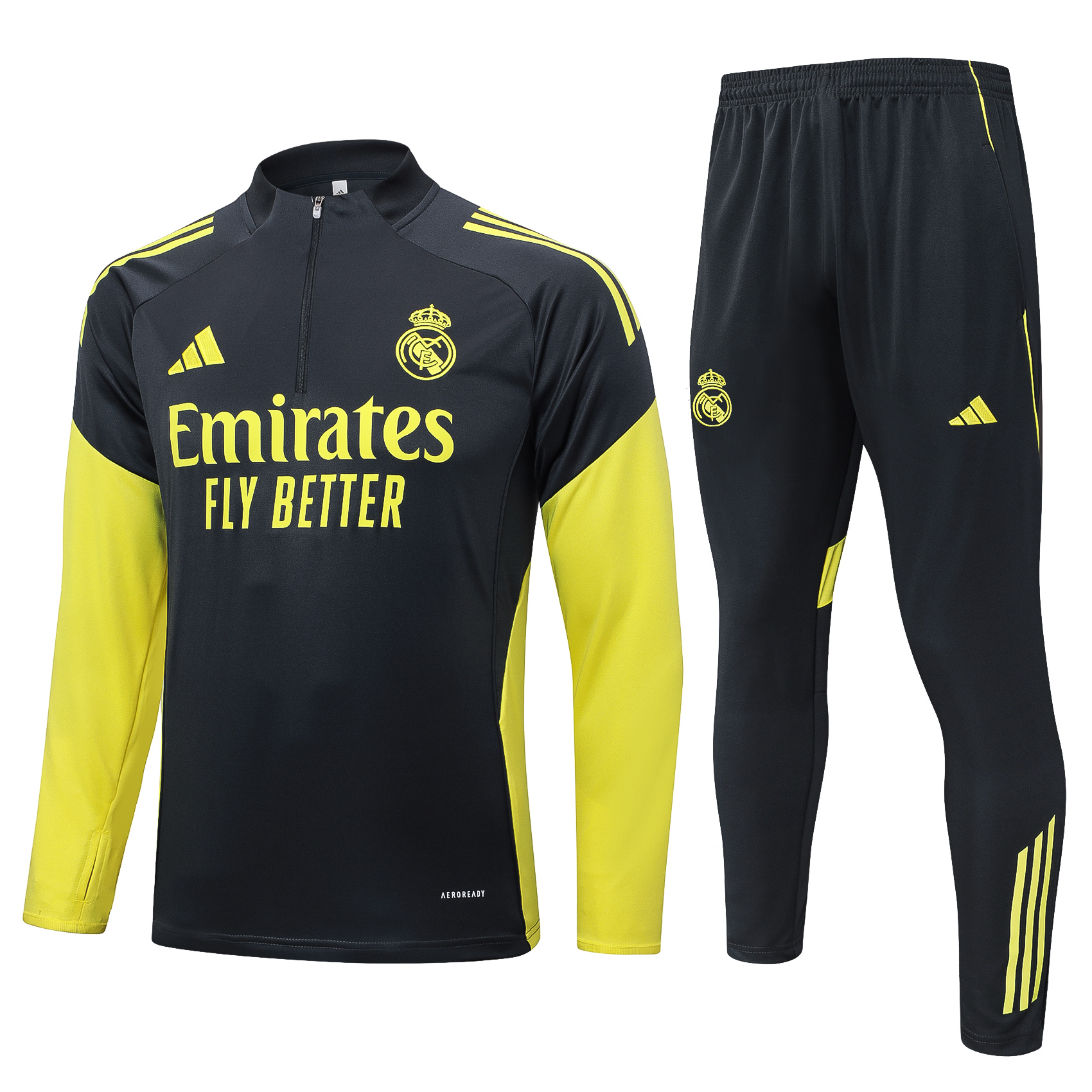 Real Madrid Training Kit Sweatshirt & Pants Set Dark Grey 2025/26