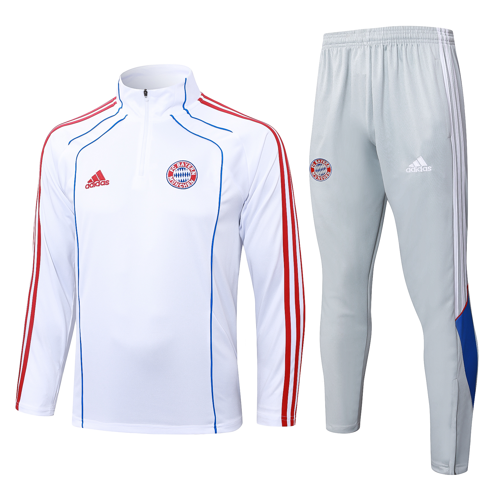 Bayern Munich Training Kit Sweatshirt & Pants Set White 2025/26