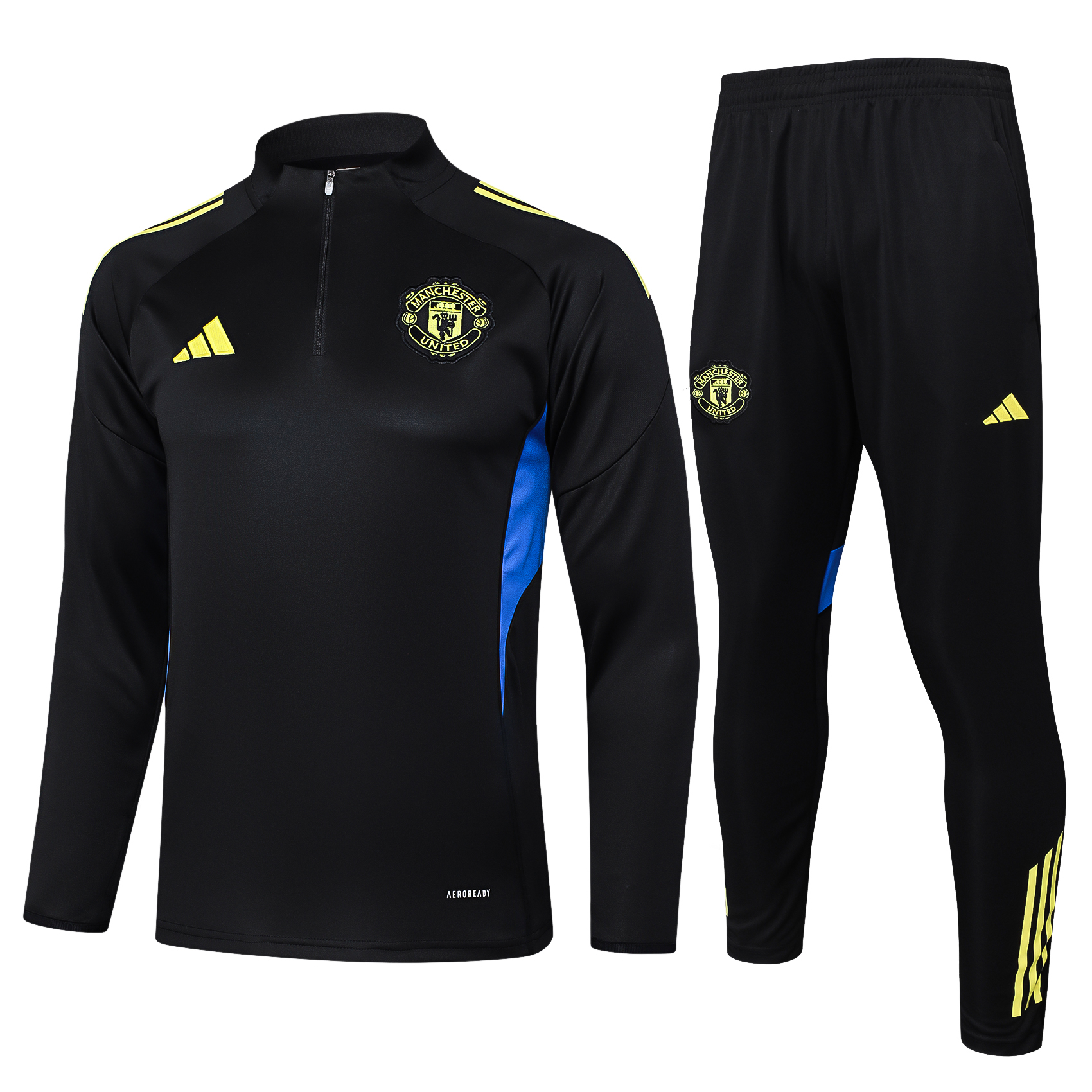 Manchester United Training Kit Sweatshirt & Pants Set Black 2025/26