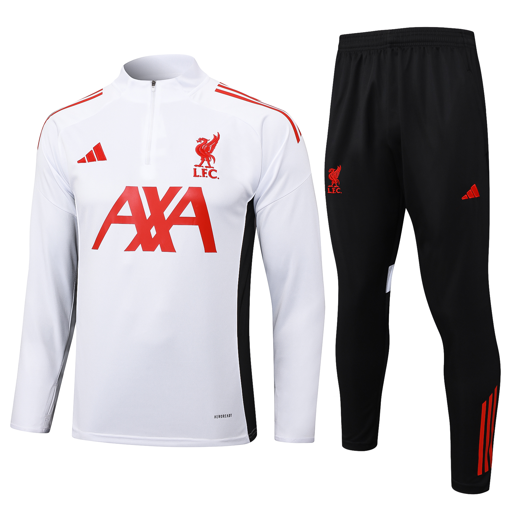 Liverpool Training Kit Sweatshirt & Pants Set White 2025/26